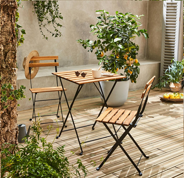folding bistro set
