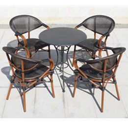 Aluminium Dining Set with textilene chairs