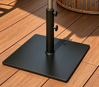 square metal parasol base